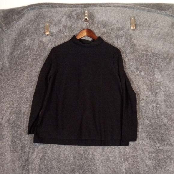 COS Black Turtleneck Sweater Timeless Knit Design Cotton Long Sleeve - Picture 1 of 9